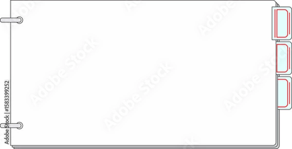 Obraz vector frame for ppt text with a paper clip