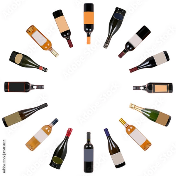 Fototapeta wine bottles vortex