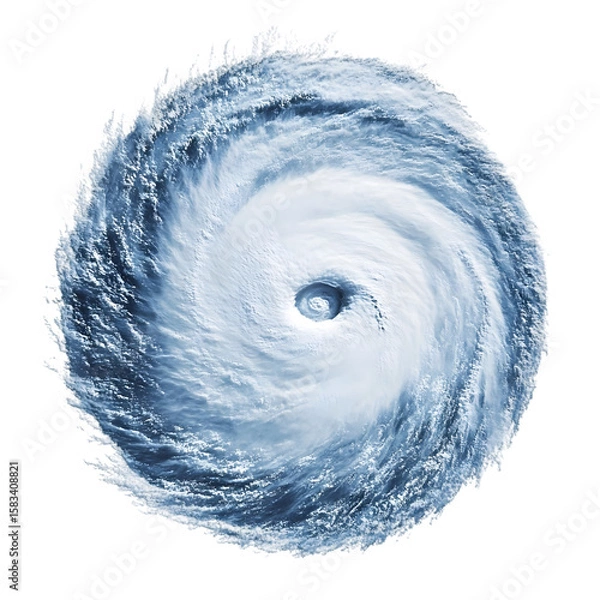 Fototapeta Storm from top view isolated on transparent background.