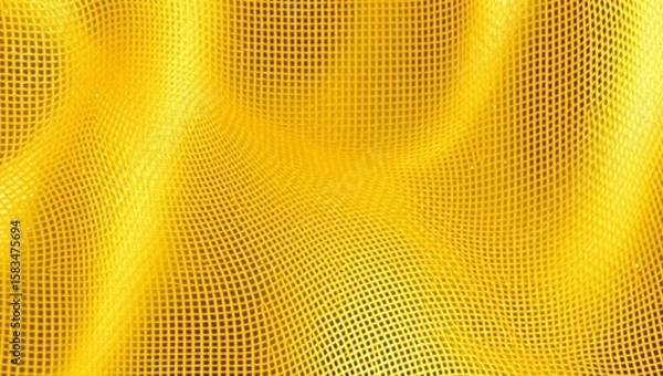 Fototapeta Abstract Golden Wavy Grid Texture Background Design