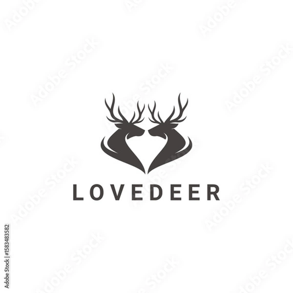 Fototapeta deer logo design template vector
