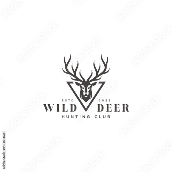 Fototapeta deer logo design template vector