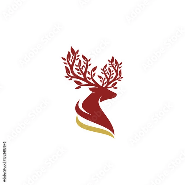 Fototapeta deer logo design template vector