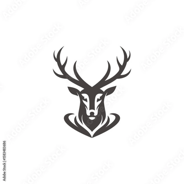 Fototapeta deer logo design template vector