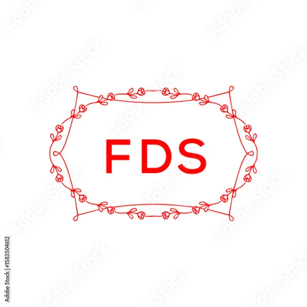 Obraz FDS Letter Initial Logo Design Template Vector Illustration