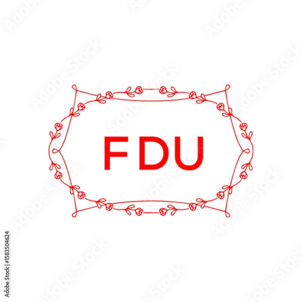 Obraz FDU Letter Initial Logo Design Template Vector Illustration