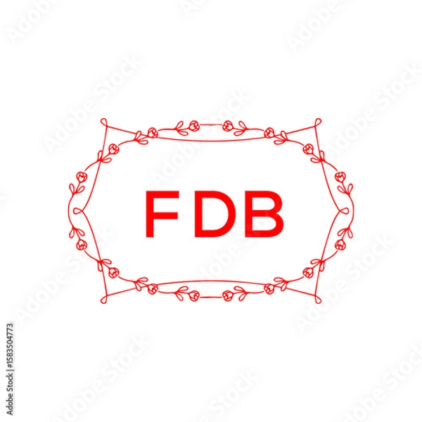 Obraz FDB Letter Initial Logo Design Template Vector Illustration