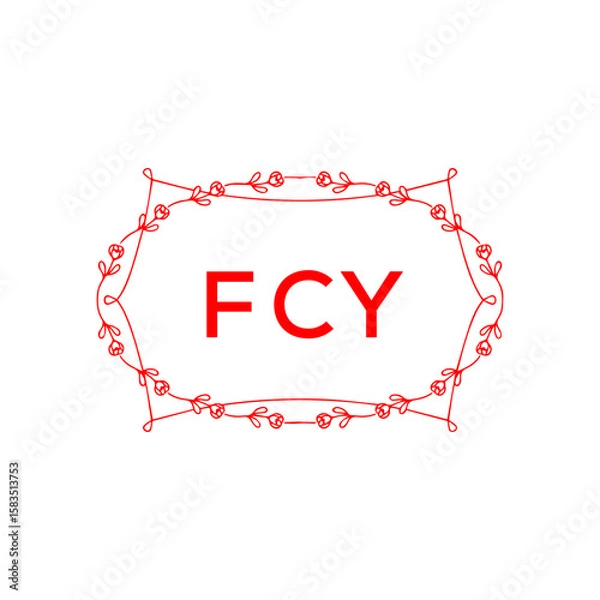 Obraz FCY Letter Initial Logo Design Template Vector Illustration