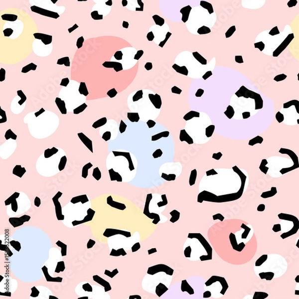 Fototapeta Leopard print design seamless pattern print design. Vector illustration design for fashion fabrics, textile graphics, and prints.	
