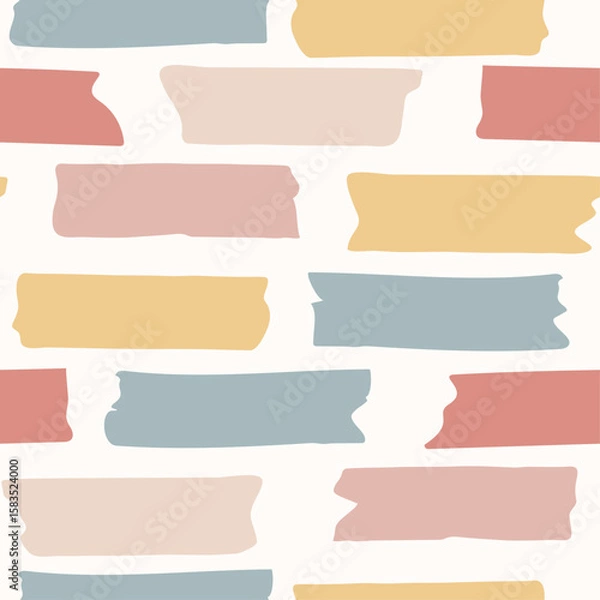 Fototapeta The colourful texture is seamless. Childish print for apparel, posters and nursery decoration. Vector print.	
