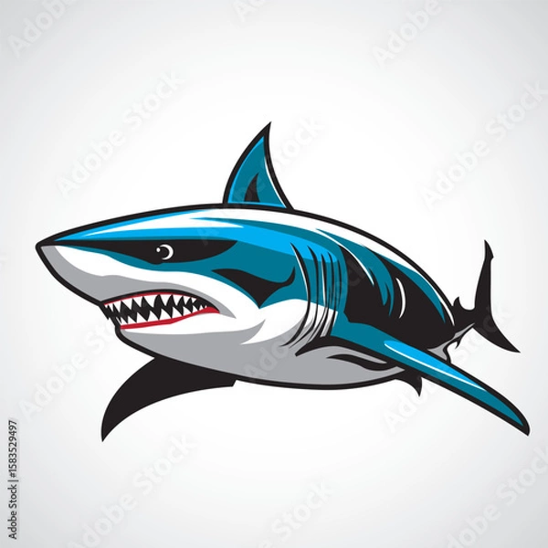 Obraz shark illustration image. shark icon