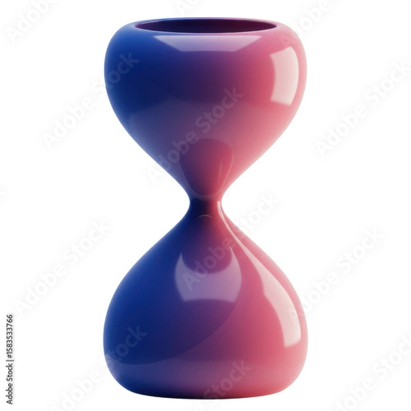 Obraz Abstract hourglass-shaped vase with a gradient finish, set against a minimal backdrop