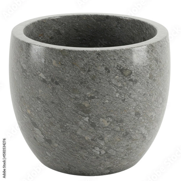 Obraz Elegant gray stone planter showcasing a smooth finish, ideal for indoor decor