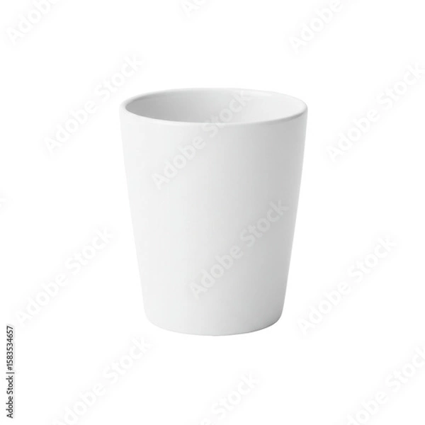 Obraz Simple white cup placed on a clean surface, showcasing minimalistic design and empty space
