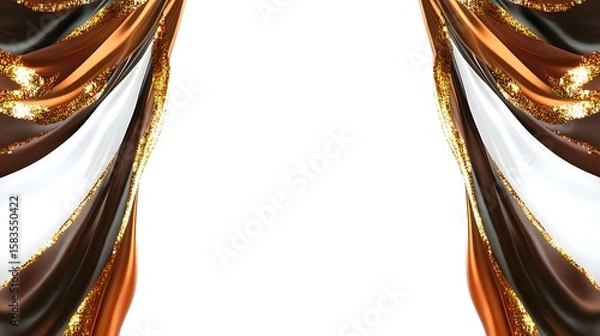 Obraz Open theater drapes, gold trim
