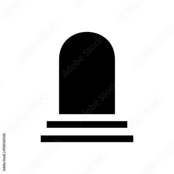 Obraz Grave icon flat design vector.