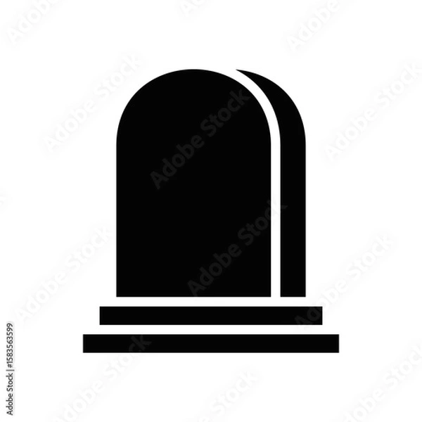 Obraz Grave icon flat design vector.