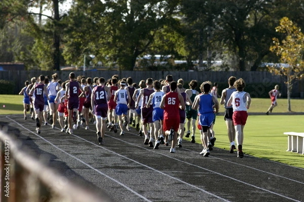 Fototapeta runners on track