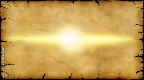 Fototapeta Old parchment texture with worn edges isolated on empty background. Ai generated image of unique rustic vintage design featuring papyrus paper. Treasure map.