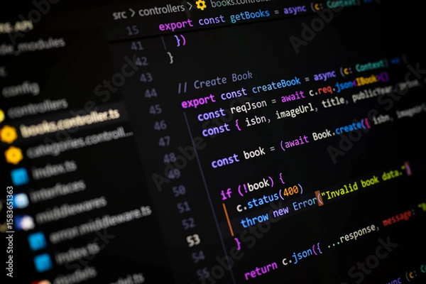 Obraz Book controller typescript programming controllers in mvc pattern.