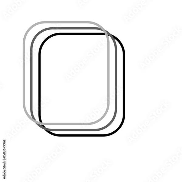 Fototapeta Modern geo rounded rectangle 