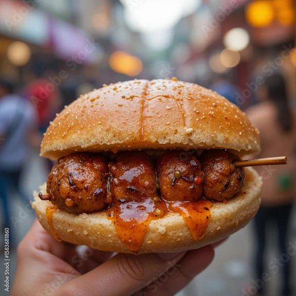 Obraz Hot dog style hum burger 