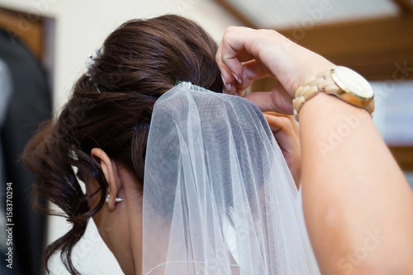 Obraz putting veil on
