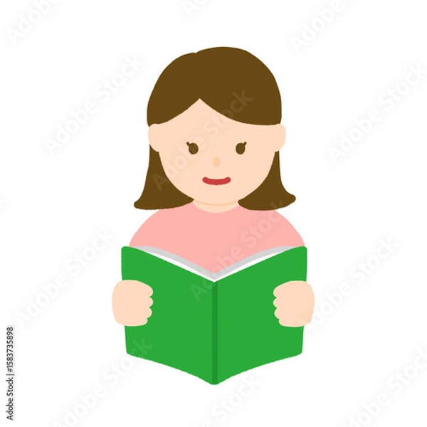 Obraz 本を読む女性