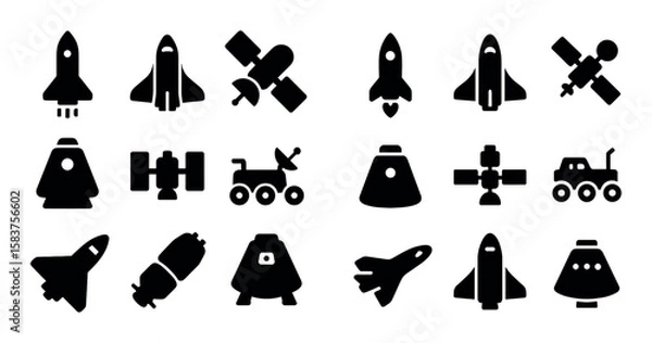 Obraz Space Vehicle Icons