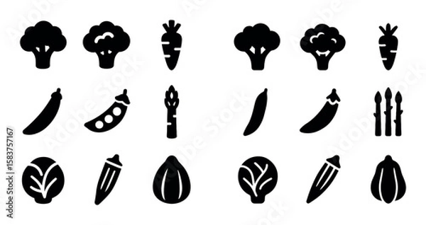 Obraz Veggie Icon Grid