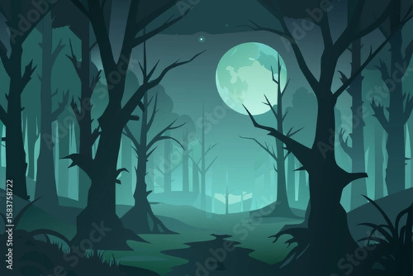 Obraz spooky halloween background