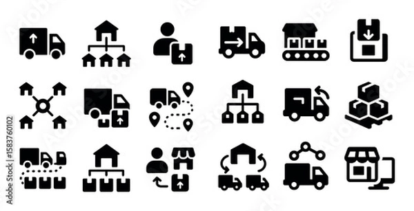 Obraz Distribution Icons Grid