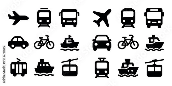 Obraz Transport Icon Grid