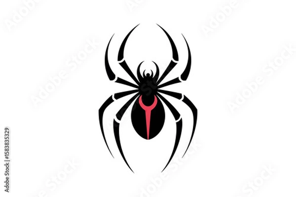 Fototapeta Black widow spider dangerous arachnid vector image