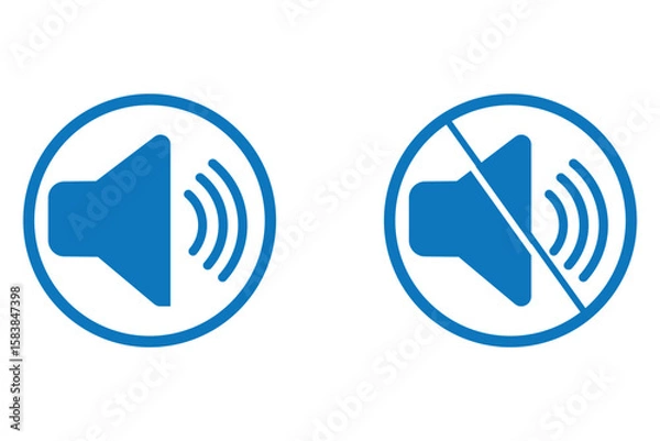 Fototapeta mute icon no sound symbol volume speaker off icons - silent icon symbol. EPS 10 