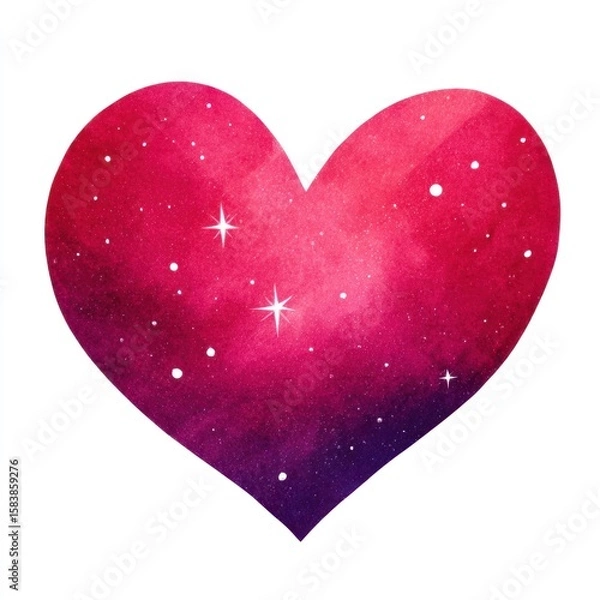Fototapeta A heart-shaped graphic with a watercolor effect