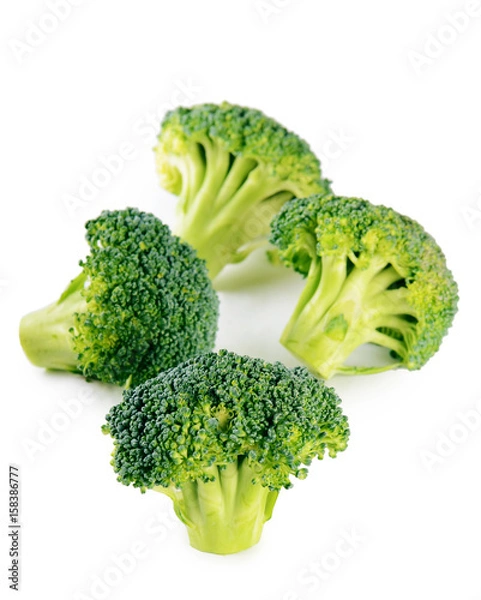 Obraz Fresh broccoli isolated on white background