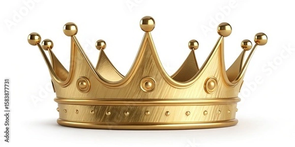 Obraz Exquisite Golden Crown Fit for a King, Shining with Regal Majesty