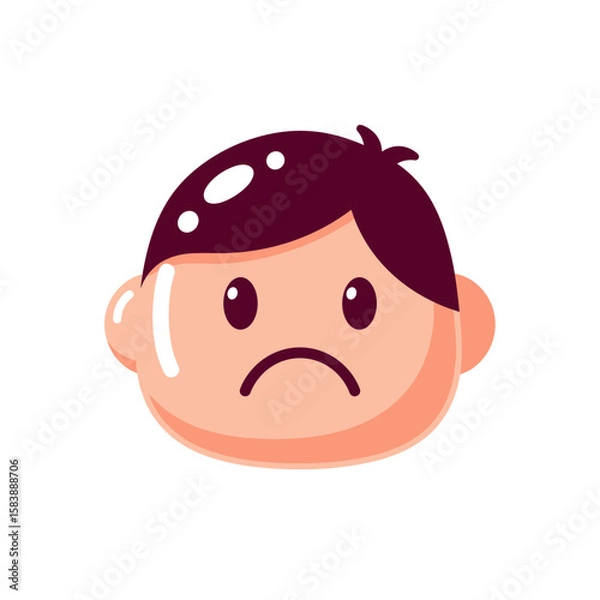 Obraz Sad Face – Jelly Candy Vector Icon from Set05