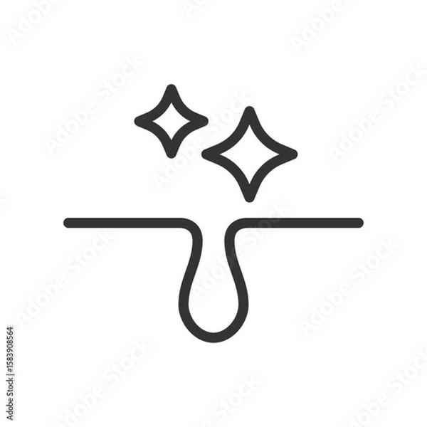 Fototapeta Pore flat linear vector icon