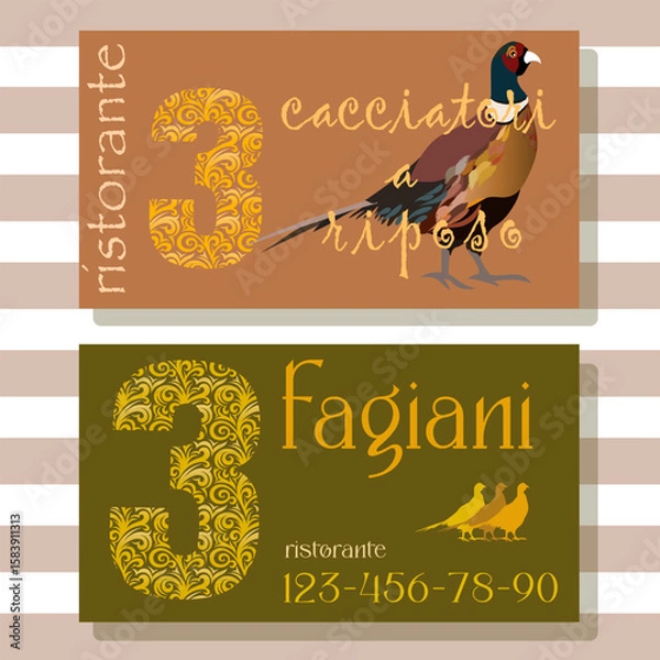 Obraz Bissness Card Restaurant