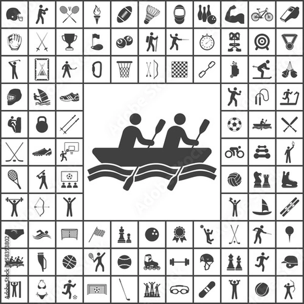 Fototapeta Rowing icons