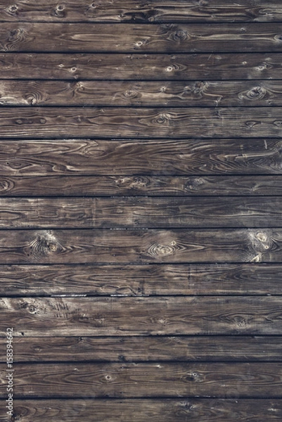 Fototapeta Fragment of wooden wall, detail textured background