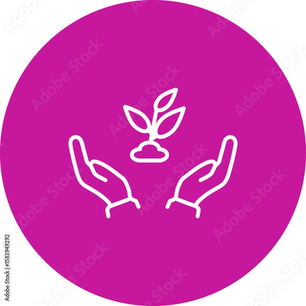 Obraz Nature Conservation  Vector Pink Circle Icon Design