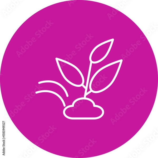 Obraz Plant Seed  Vector Pink Circle Icon Design