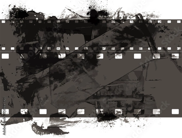 Fototapeta Grunge Frame – Large Distressed Texture . Decorative Vector Vintage Weathered Border. Great Grunge Background Or Retro Design Decor Element.