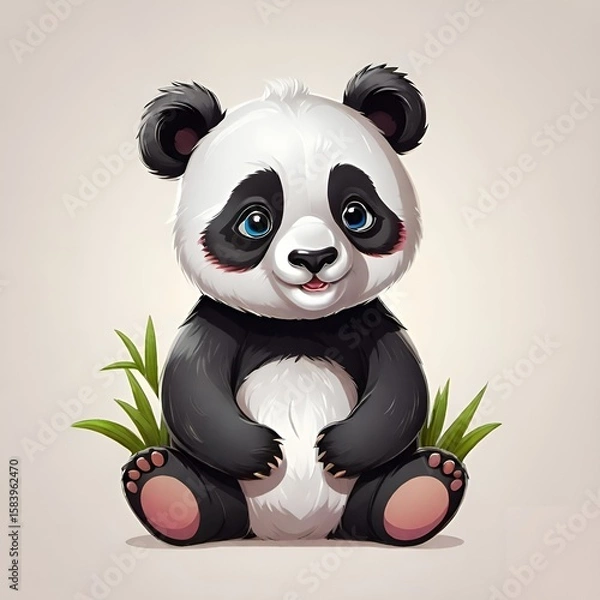 Obraz Cute baby panda