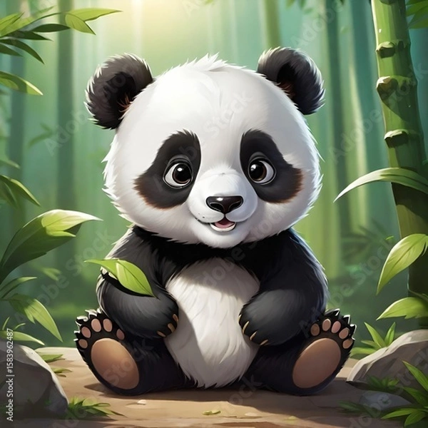 Obraz Cute baby panda