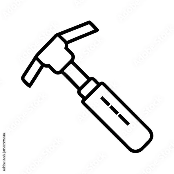 Fototapeta Chisel tool with ergonomic handle for woodworking and crafts  