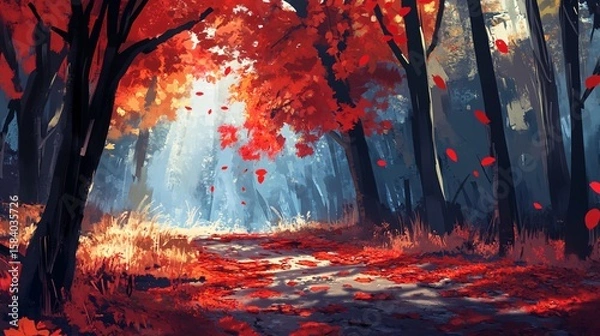 Obraz fire in the forest